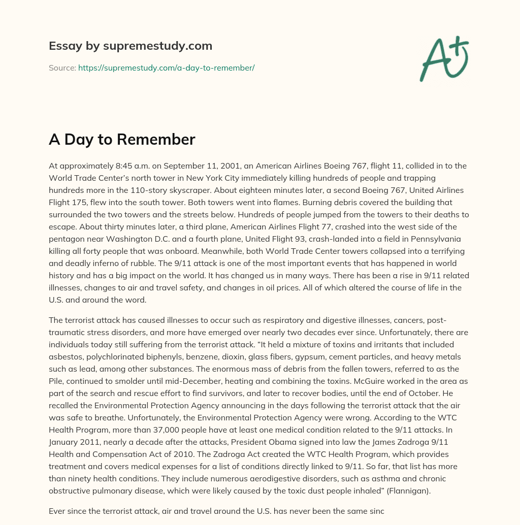 A Day to Remember  essay