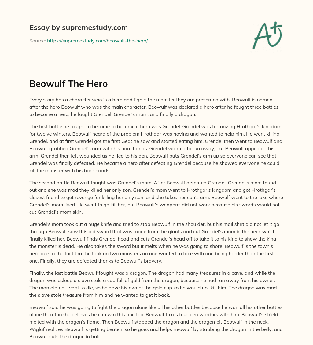 Beowulf The Hero essay