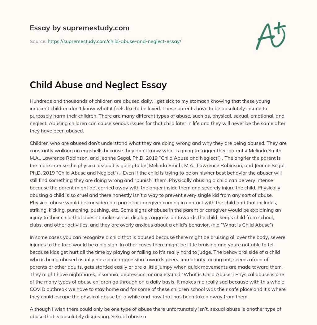 Child Abuse and Neglect Essay essay