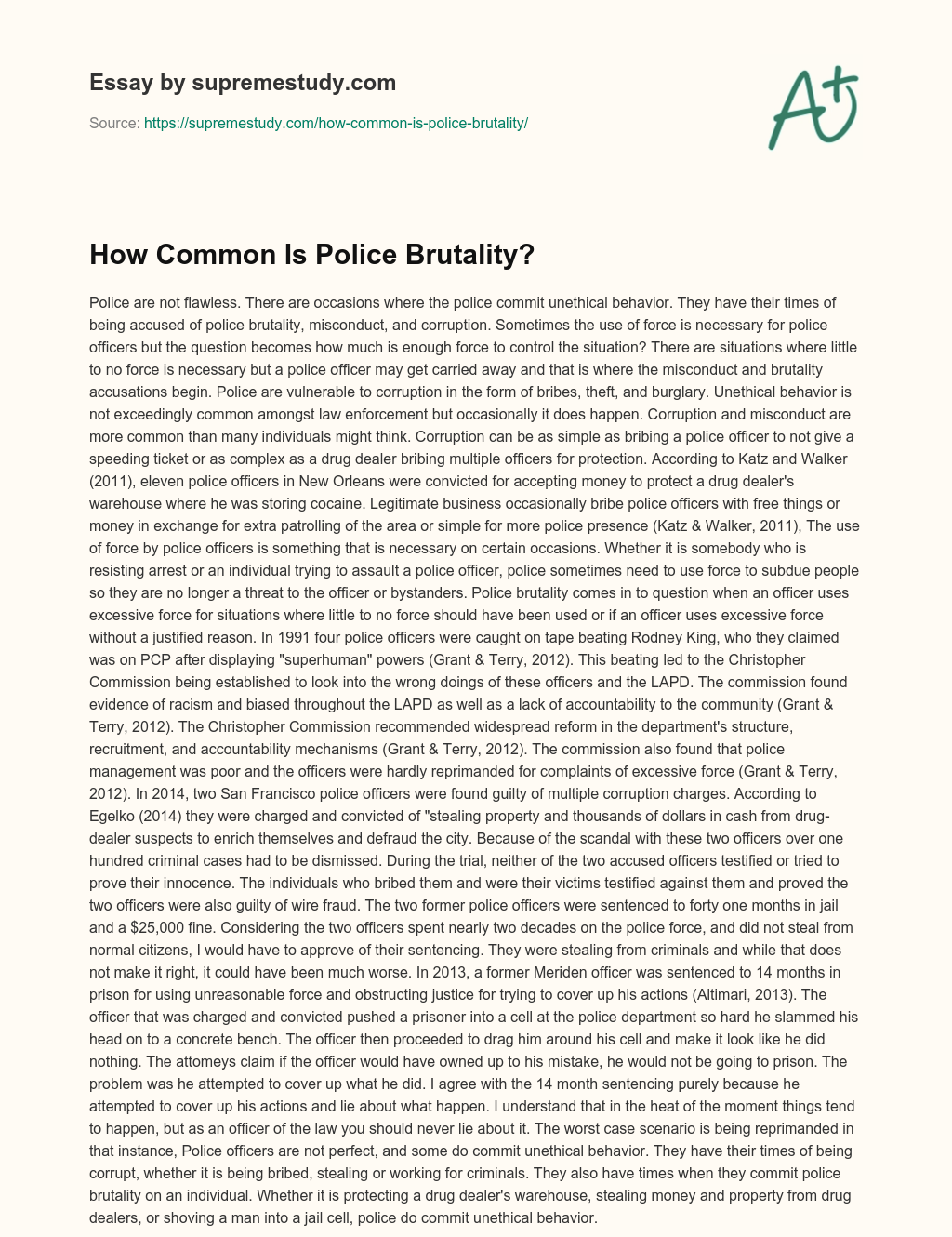 an essay on police brutality in nigeria