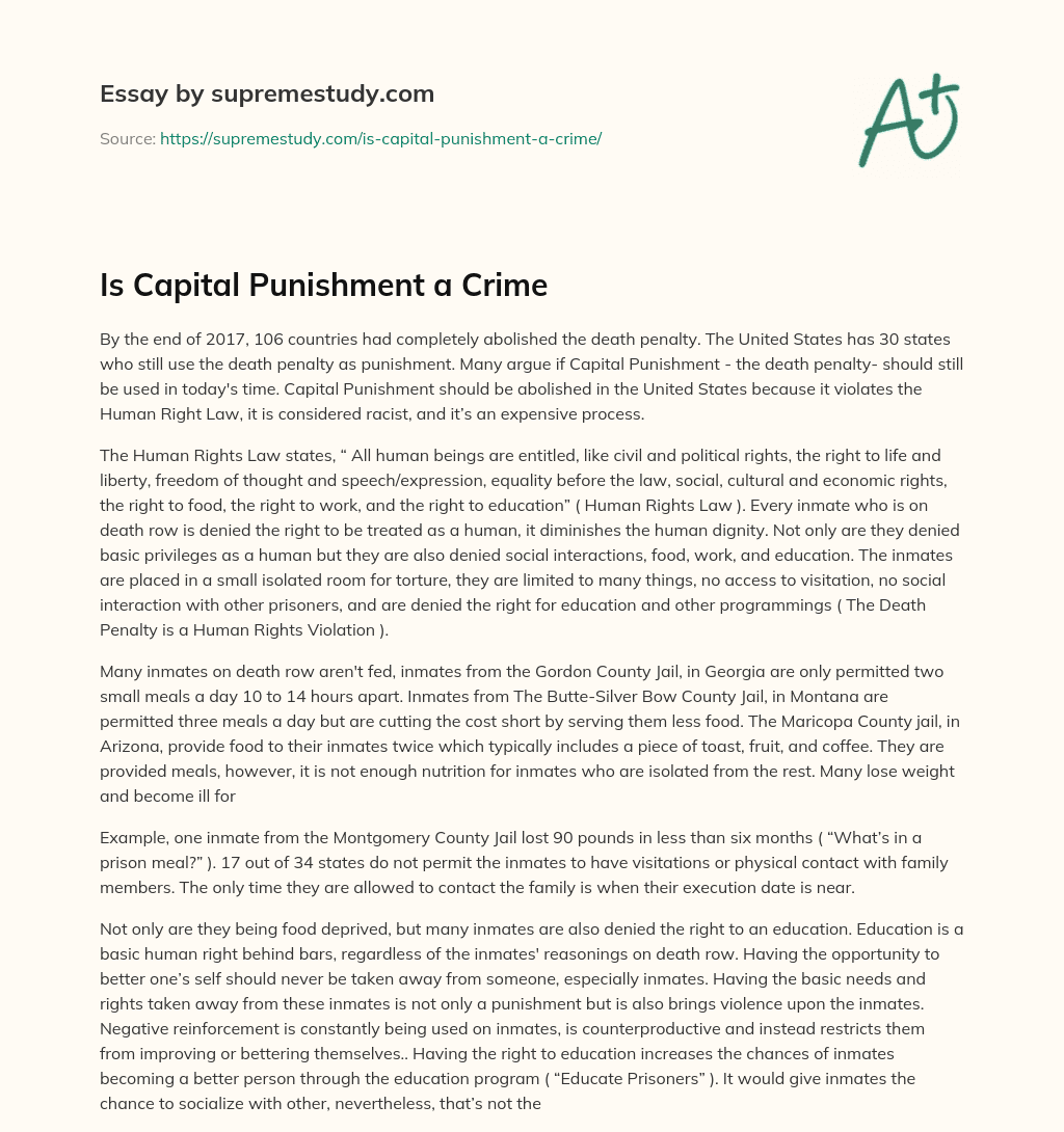 is-capital-punishment-a-crime-free-essay-example-1756-words