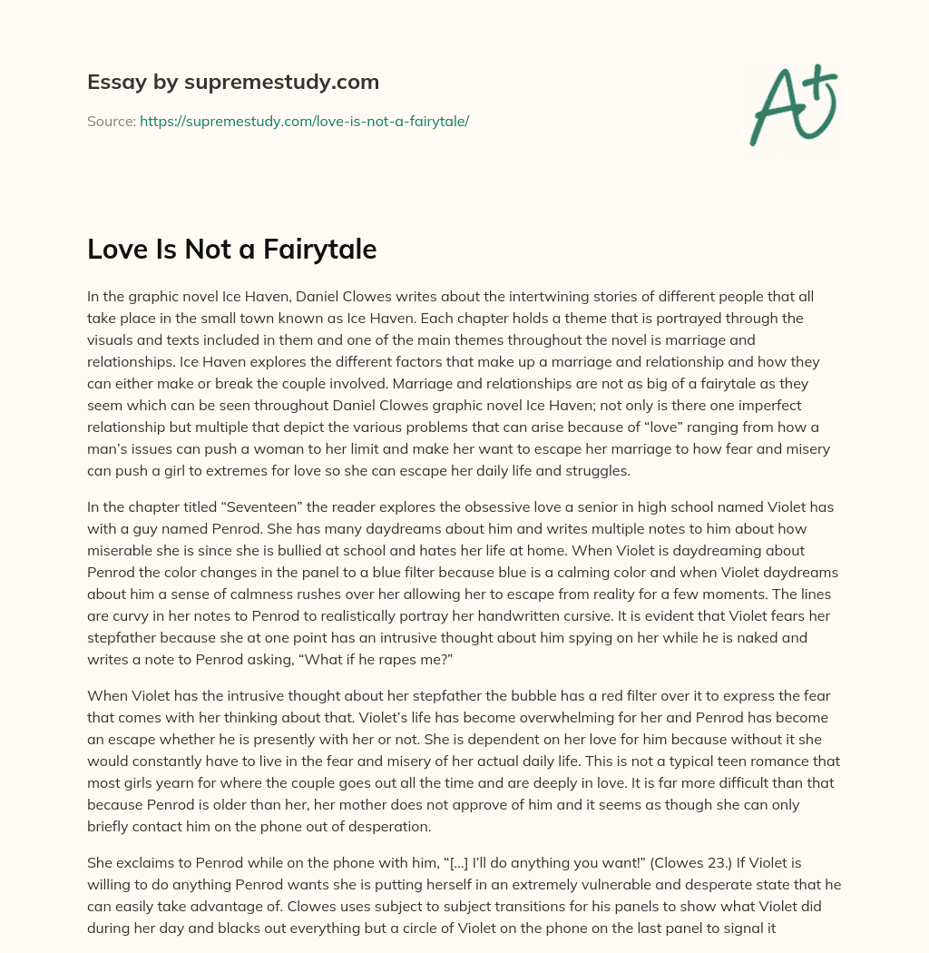 Love Is Not a Fairytale essay