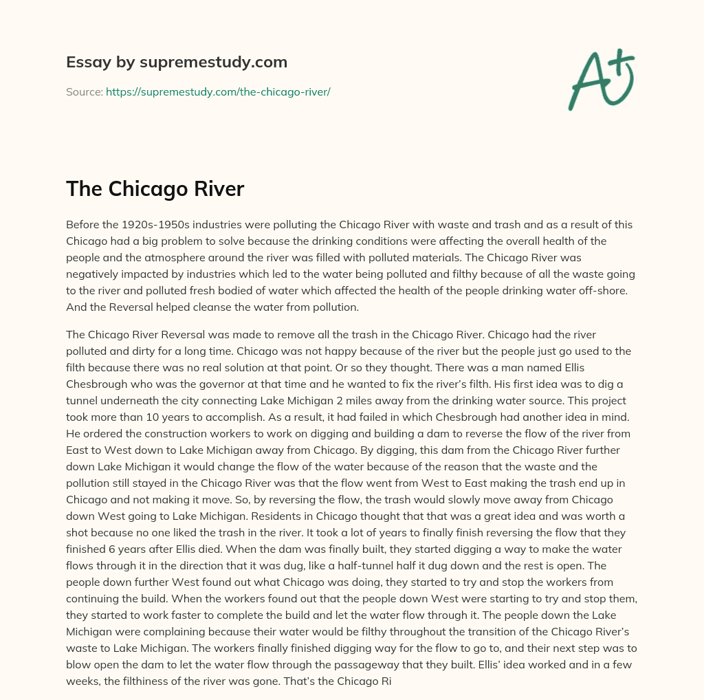 The Chicago River essay