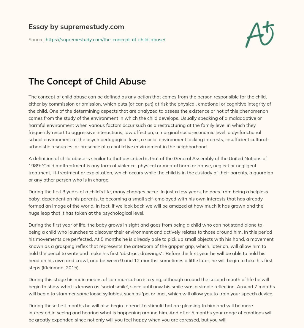 The Concept of Child Abuse essay
