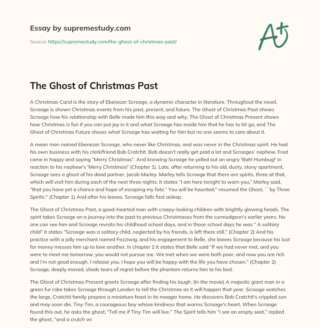essay on ghost of christmas present