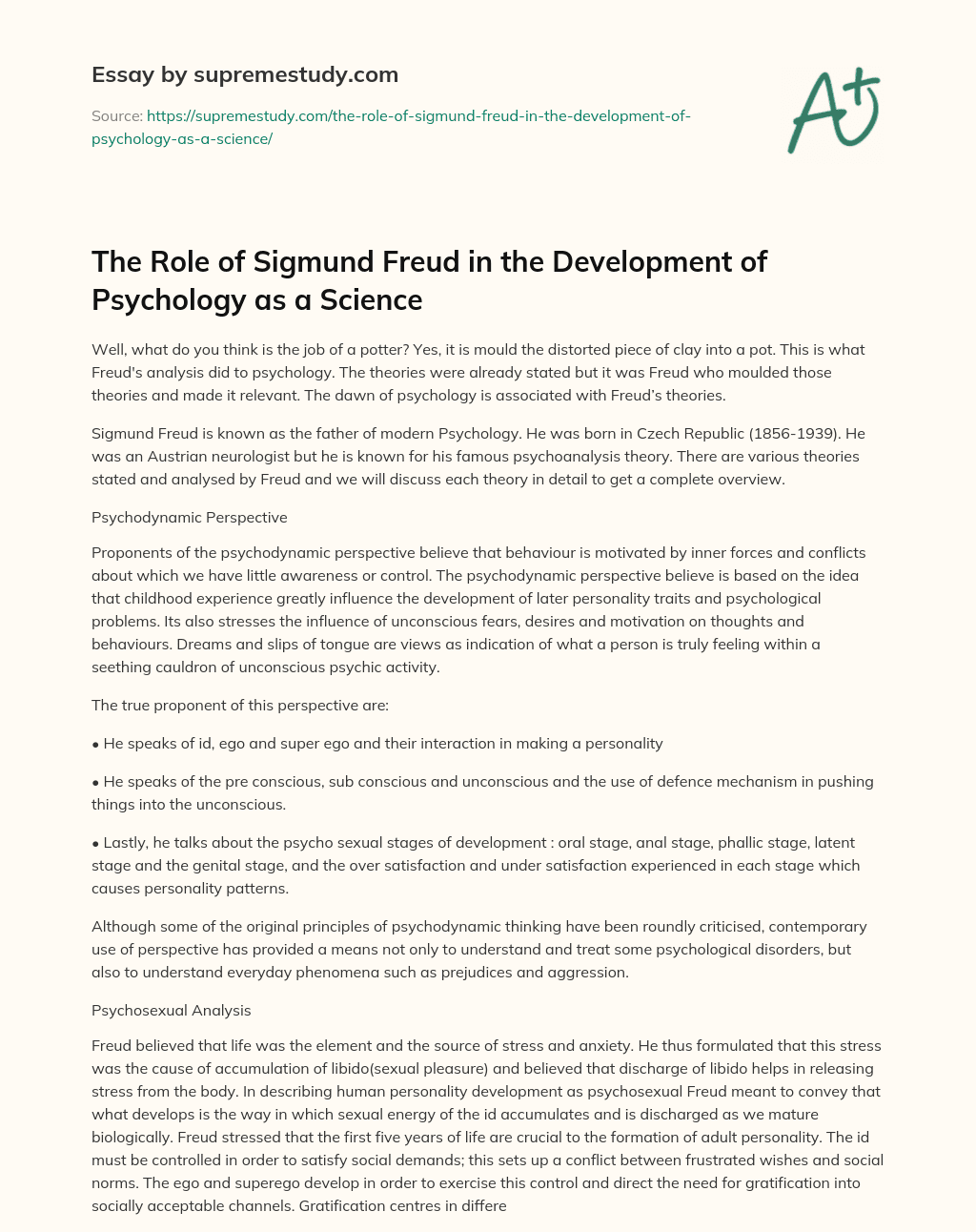 essay on psychology as a science